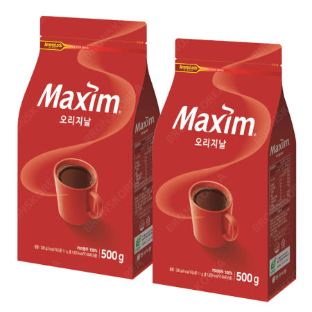 맥심 오리지날 500g X 2개 알커피 리필용 블랙