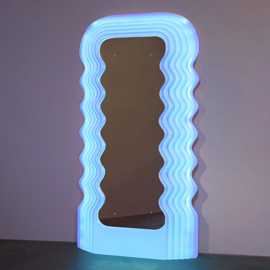 폴트로노바 LED 스탠드 울트라프라골라 전신 현관 물결 거울 단색 3color