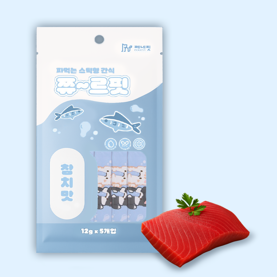 페네핏 짜먹는 고양이간식 츄르 5개입 참치 연어 닭 고양이 간식 기능성 스틱 캣 - 상세 이미지 3