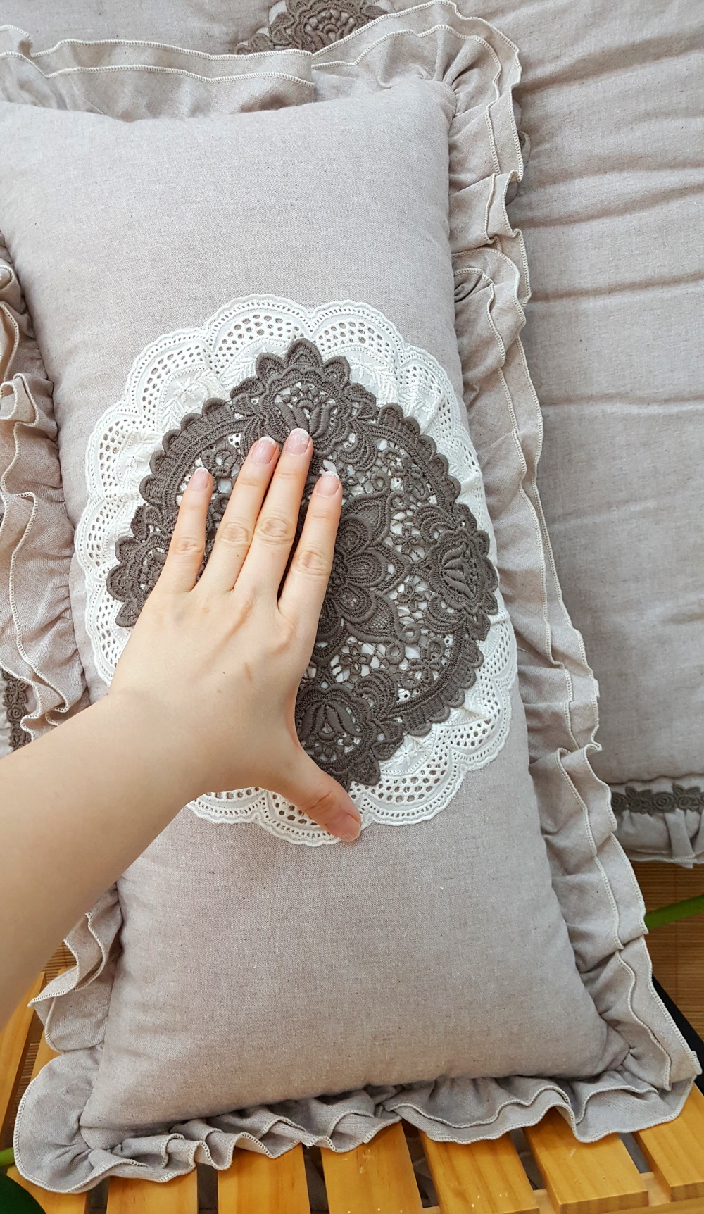 순면 프릴 쇼파패드 3인용 4인용 돌쇼파 매트 맞춤