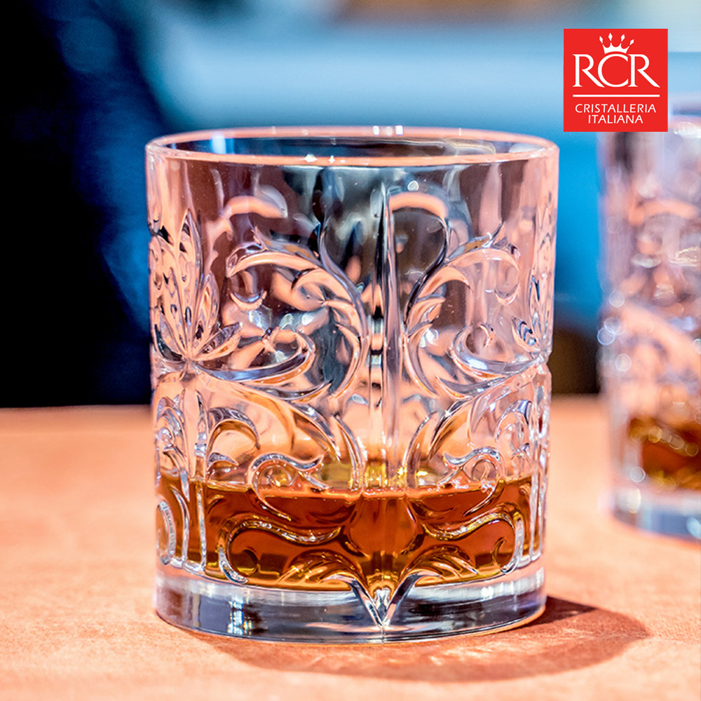 RCR 크리스탈 위스키잔 고급 술잔 선물세트 6P 340ml, 6개, 타투 언더락잔