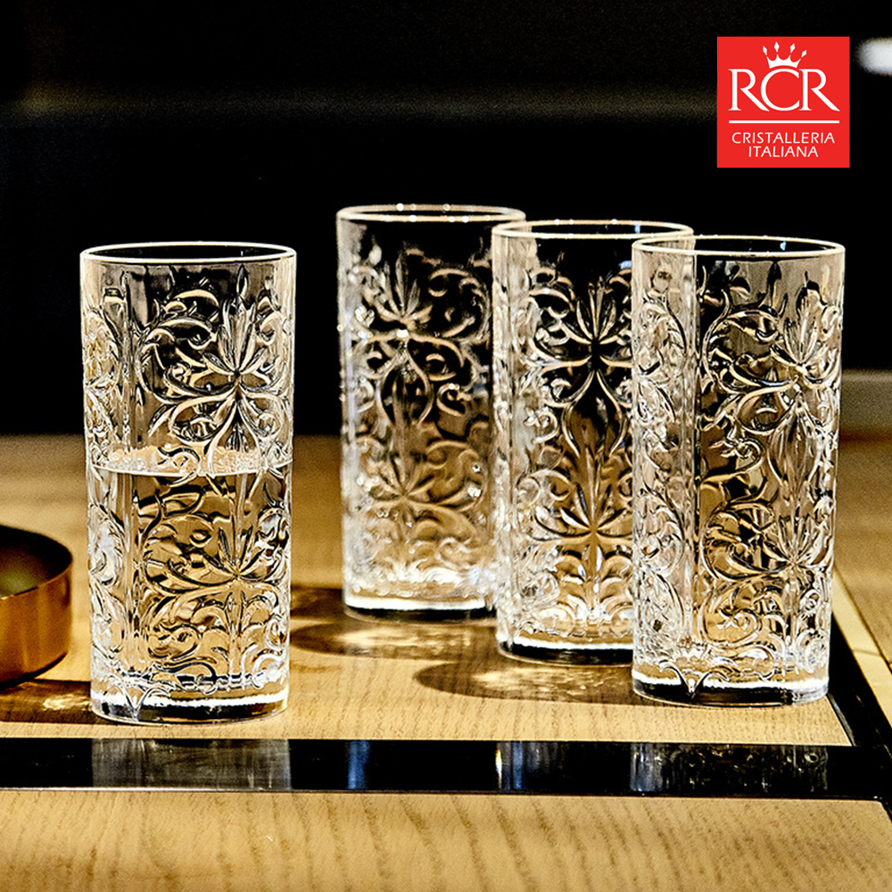 RCR 크리스탈 위스키잔 고급 술잔 선물세트 6P 370ml, 6개, 타투 하이볼잔