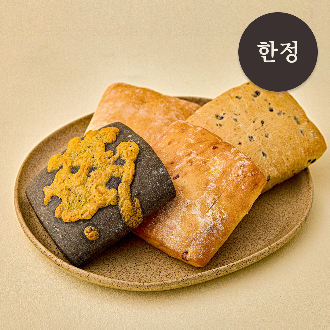 정미소 저당 고단백 한끼 치아바타 샌드위치빵 4종 100g, 8개 - 메인 이미지