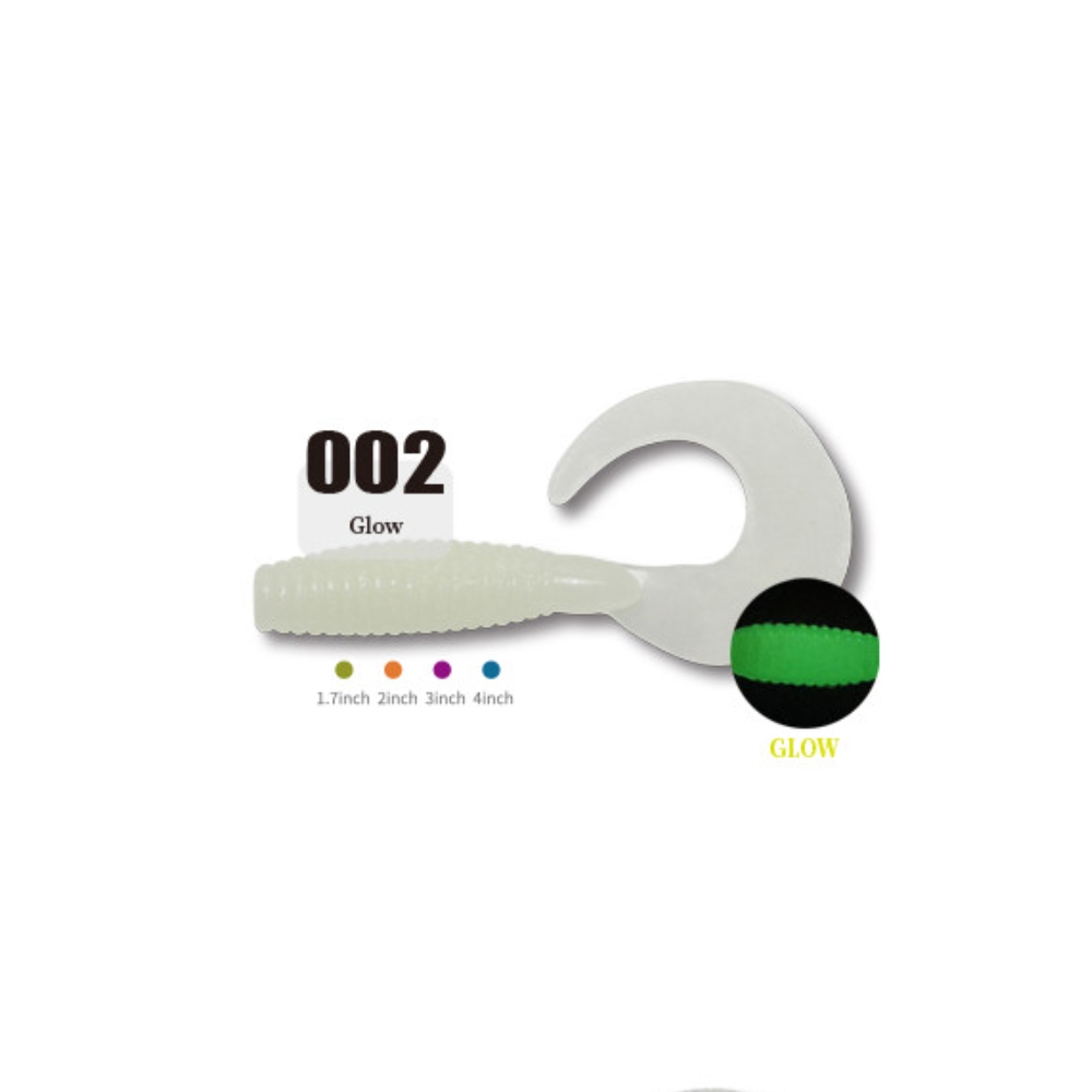 캣츠크로우 씨그럽 우럭웜 광어캐스팅 배스웜 002 글로우, 7.6cm(3인치) - 상세 이미지 2
