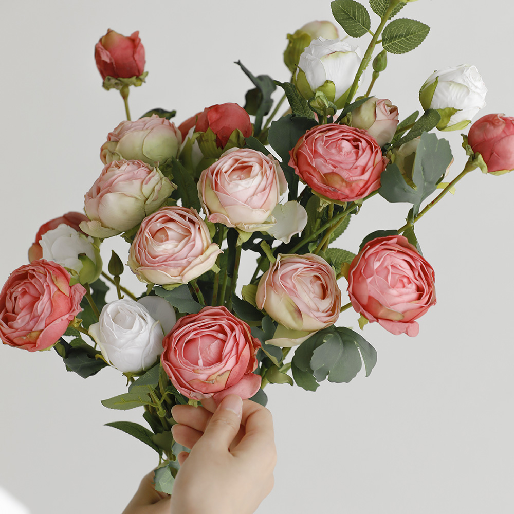 카푸치노 말린 장미 실크 인테리어 생화같은 조화 장식 이미지 3