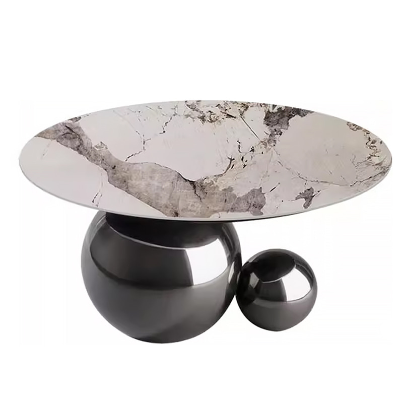 마블 서클 커피 티테이블
