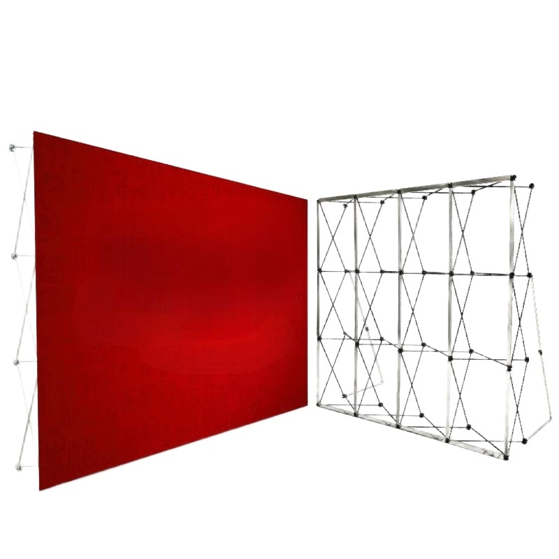 거치대 포토월 배너 철제 접이식 무대 시상식 광고판 철망 3x3칸 230x230cm+인쇄 - 상품 이미지