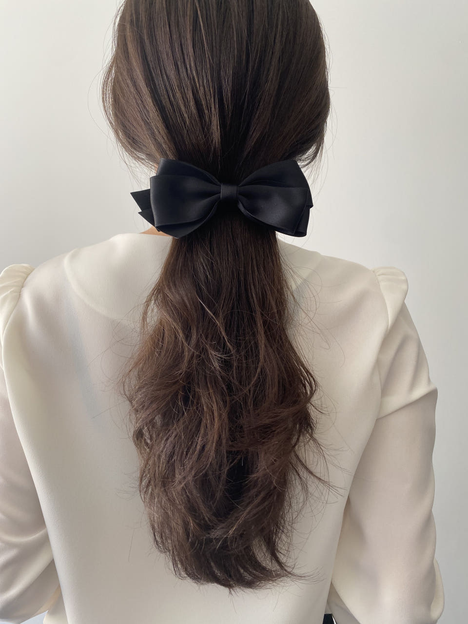 7컬러 새틴 미듐 레이어드 빅 리본자동핀 8-12cm - 상세 이미지 2