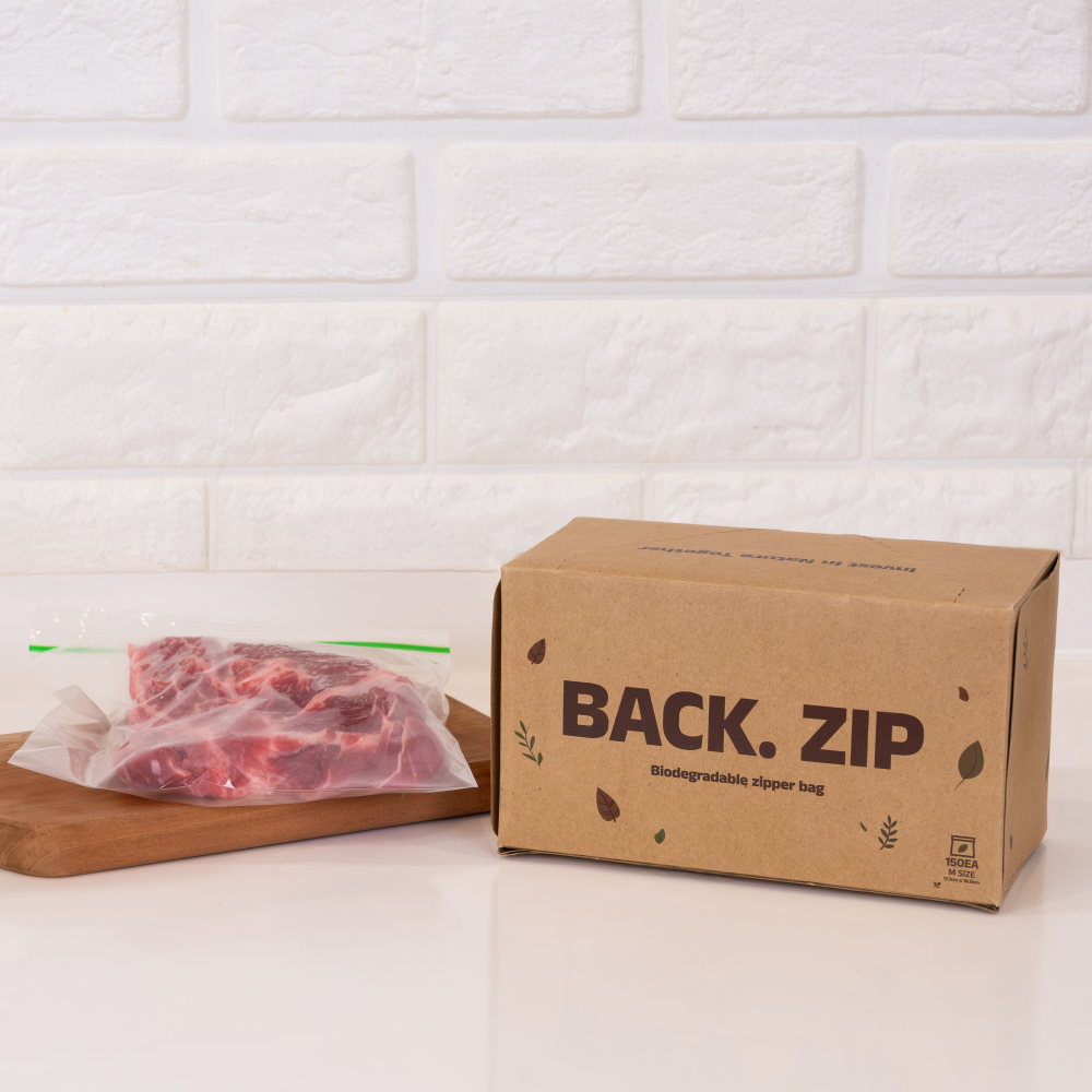 윌백 지구를 위한 생분해 지퍼백 BACK ZIP L(대형), 100매, 1개 - 상세 이미지 4
