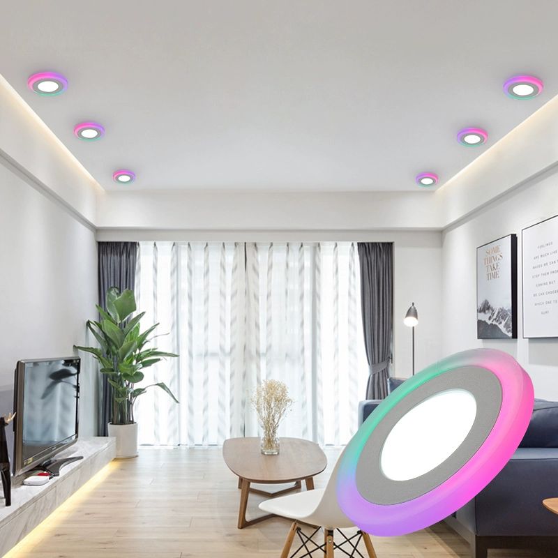 led 4인치 투톤 천장 매입등 식물 10w 다운라이트 중백 측단채 분단변광 - 상세 이미지 4