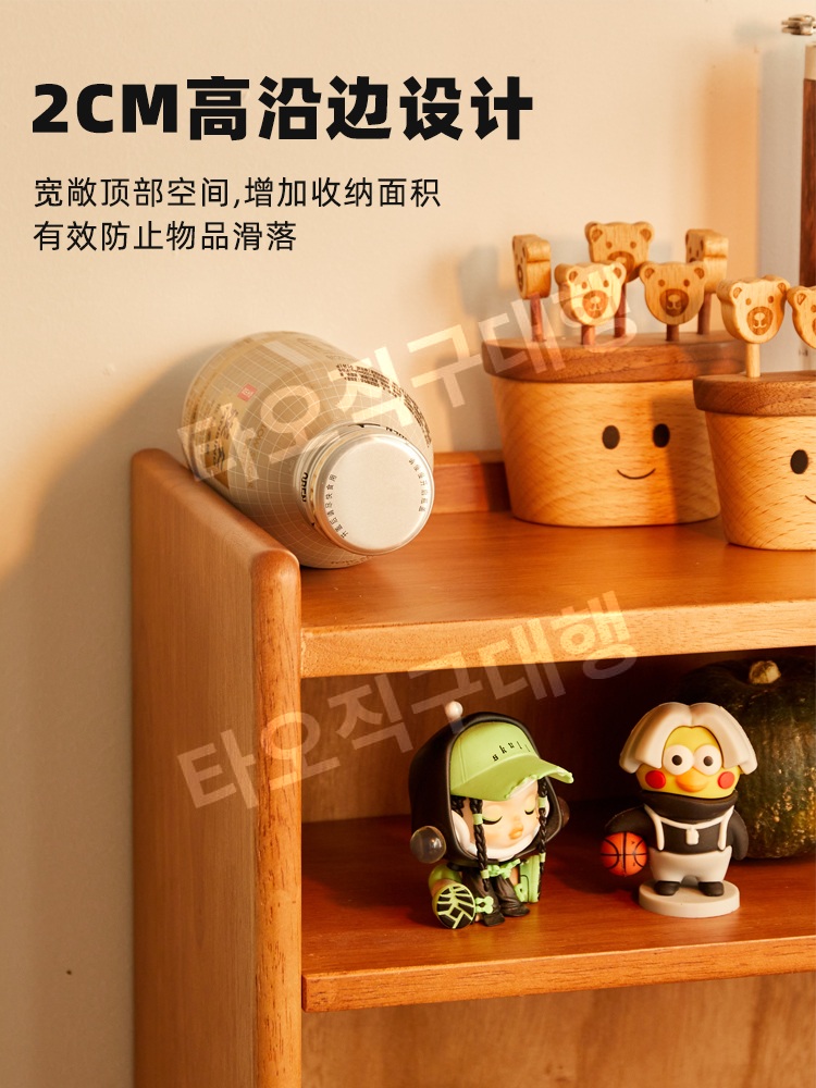 컵진열장 선반 컵보드 찻장 수납장 원목 홈카페 찻잔 엔틱 빈티지 미니 장식장 그릇장 - 상세 이미지 4