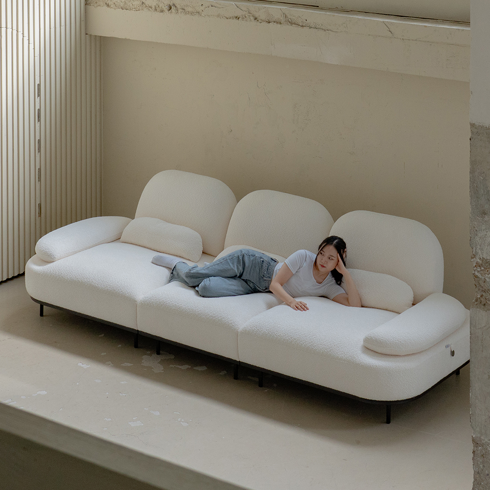 [프리덴소파] 엘리스 패브릭 소파 4인용 신혼가구 4인 스윙기능