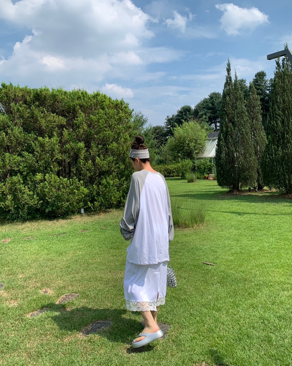 블링 네크리스 티 루즈핏 면 데일리 긴팔 이미지 8