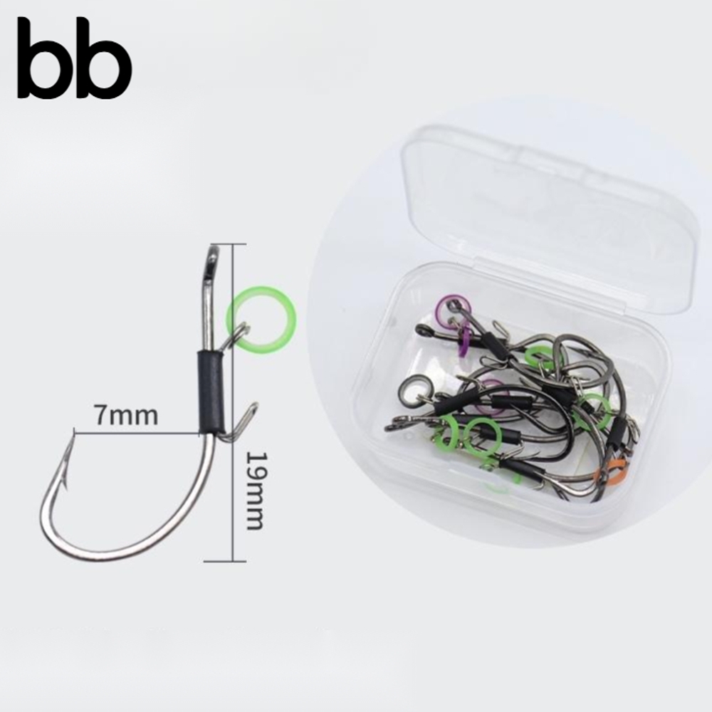 새우바늘 생 낚시 전용 민물 민물낚시 후크 생새우 고정 생미끼 대물 생물 민물새우 7mm (5개) - 상품 이미지
