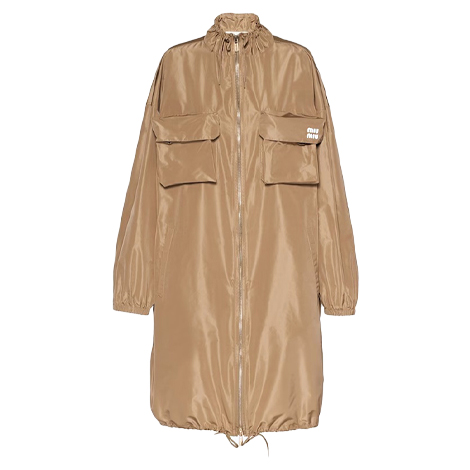 미우미우 여성 로고 프린트 파카 코트 MS1945 121I F0572