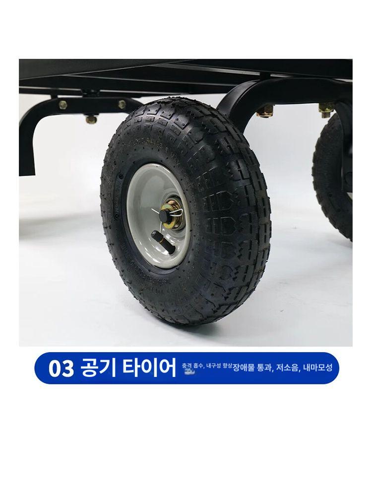 농사용 수레 철제 대형 대용량 접이식 운반 폴딩 캠핑장 A형 정상하중200kg 중량19kg - 상세 이미지 4