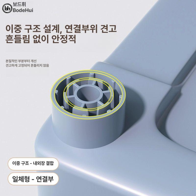 서빙카트 수거함 퇴식구 중형 서빙 대형 이동 수거차 이동식잔반처리 매우 두꺼운 싱글 3개의 양동이 A 공식 표준 - 상세 이미지 4