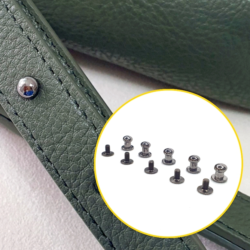 파우치제작잠금장치단추 다이어리커버솔트레지 흑니켈 6mm 5P - 상품 이미지