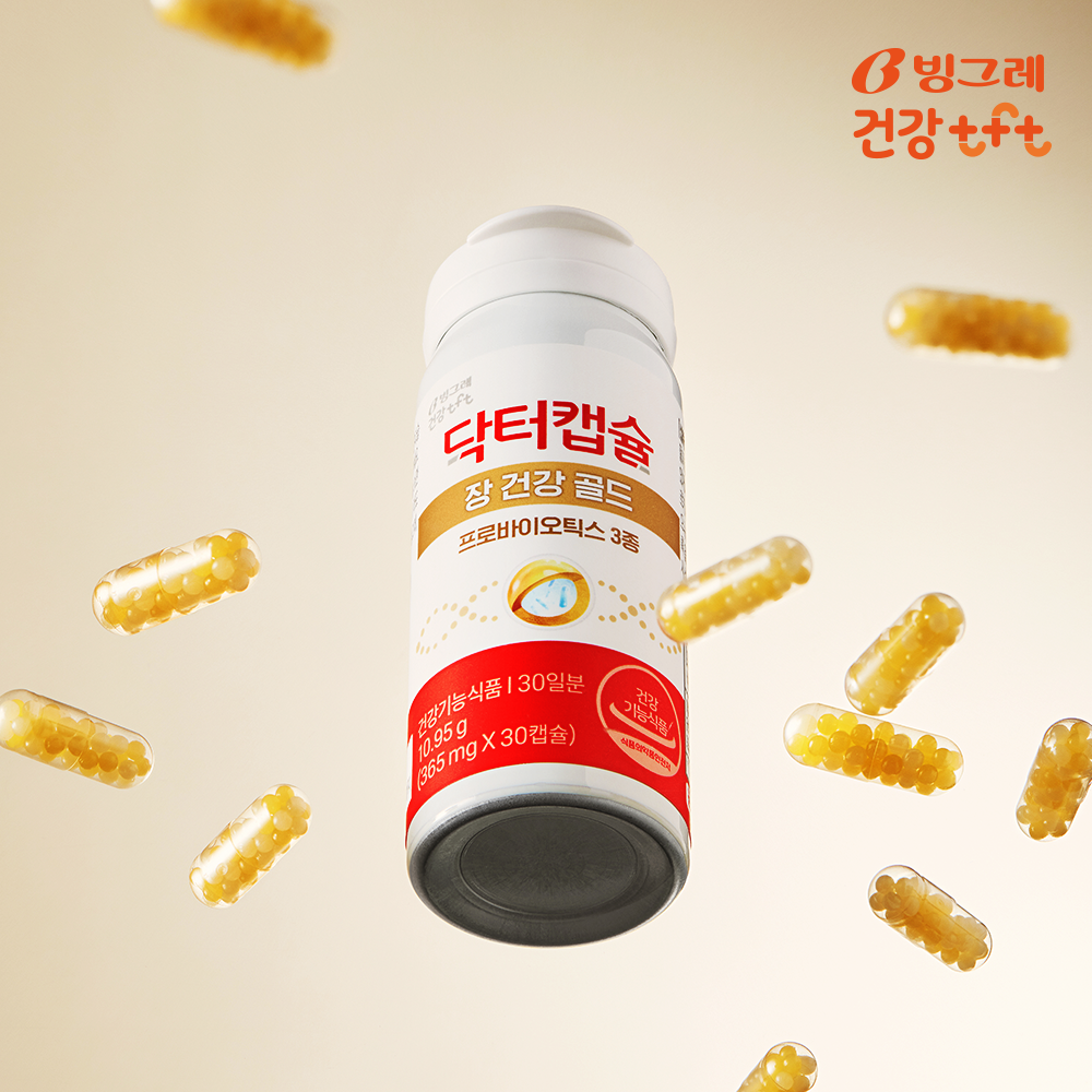 빙그레 닥터캡슐 장건강골드 프로바이오틱스 마이크로캡슐 유산균 30캡슐, 1개 이미지 3