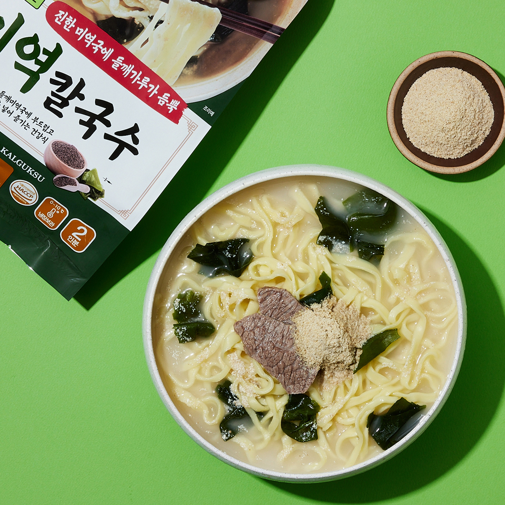 칠갑농산 홍게칼국수 미역칼국수 2+2봉 총 8인분 - 상세 이미지 3