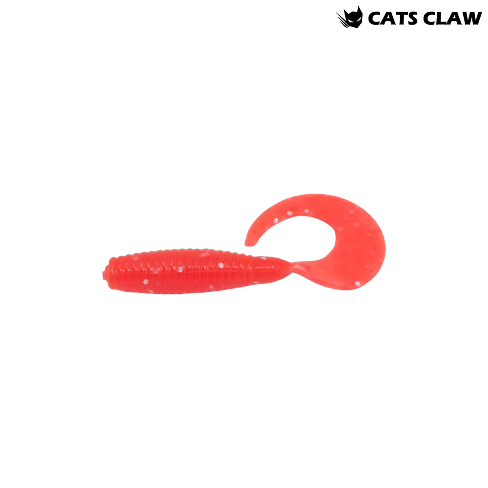 캣츠크로우 씨그럽 우럭웜 광어캐스팅 배스웜 014 오렌지 B 실버, 7.6cm(3인치) - 메인 이미지