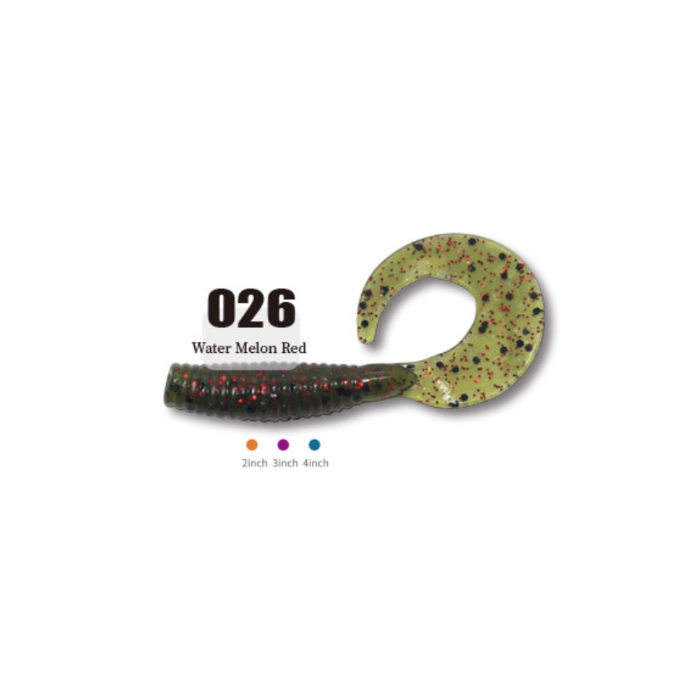 캣츠크로우 씨그럽 우럭웜 광어캐스팅 배스웜 026 워터멜론 레드, 5cm(2인치) - 상세 이미지 2
