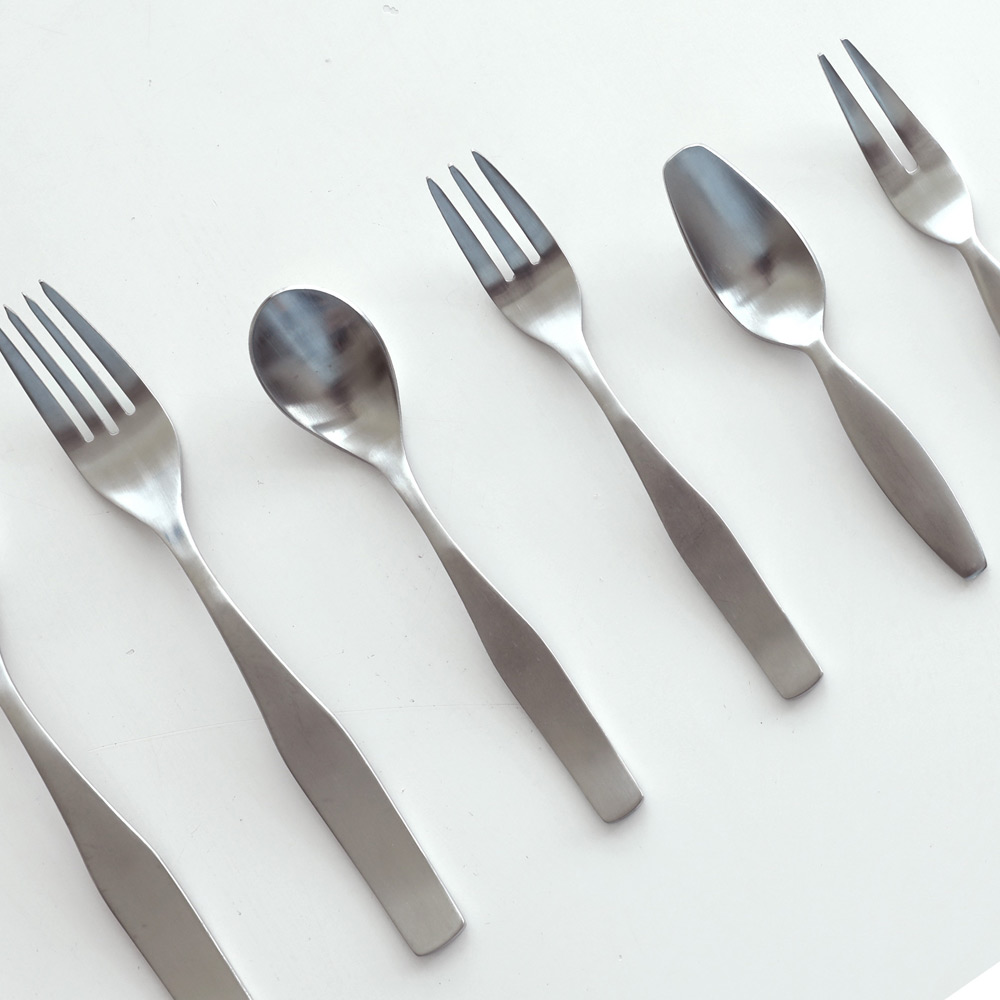 오데뜨 무광 스텐 카페 커트러리 스윗핸들 양식기 티스푼+티포크 세트 - 상세 이미지 5