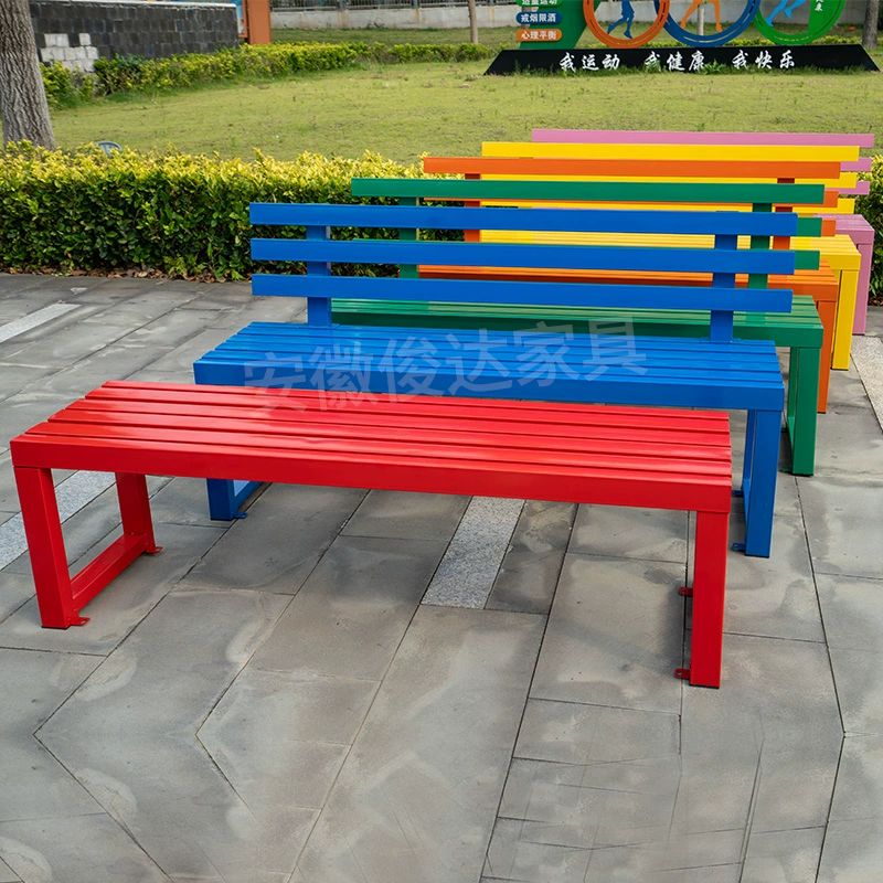 등받이 벤치의자 야외 촬영 공원의자 나무벤치 핑크 직배 1mx40cmx45cm 색상 상담 - 상세 이미지 4