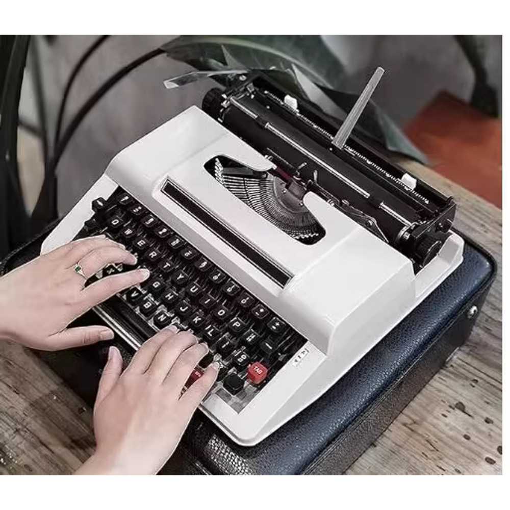 수동 타자기 빈티지타자기 레트로 복고풍 영문 앤틱 흰색 이미지 6
