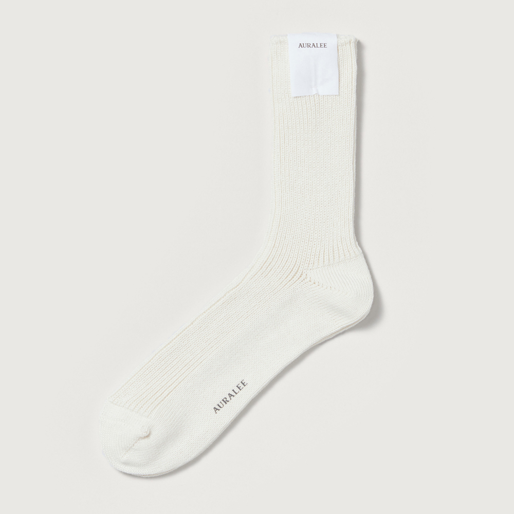 오라리 우먼즈 양말 COTTON CASHMERE LOW GAUGE SOCKS - 상세 이미지 3