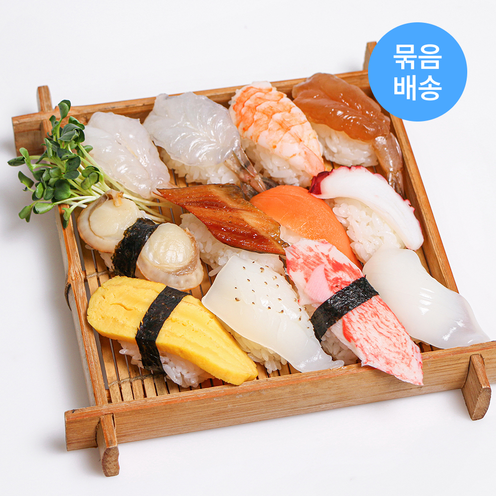 DIY 초밥 재료 (새우 한치 장어 문어 계란 게맛살 연어 가리비 유부) 초재료 - 상품 이미지