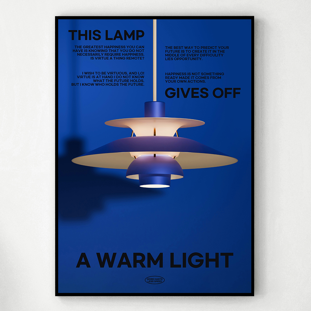아트포스터 미드센츄리 포스터 액자 사진 Lamp B A4 - 메인 이미지