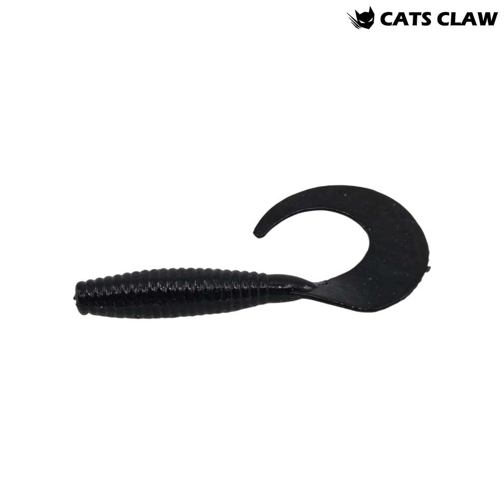 캣츠크로우 씨그럽 우럭웜 광어캐스팅 배스웜 006 블랙, 10cm(4인치) - 메인 이미지