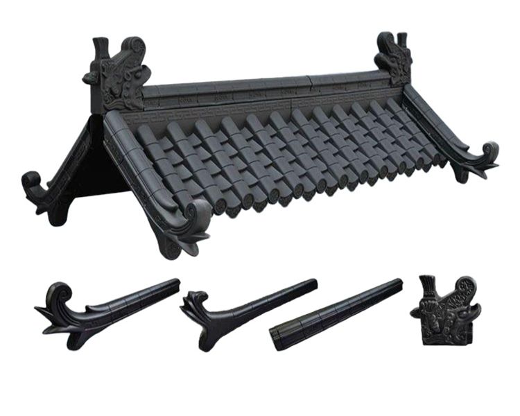 플라스틱 기와 용마루 카페 한옥 소품 덮개 인테리어 일체형 타일 110x30 평생보증