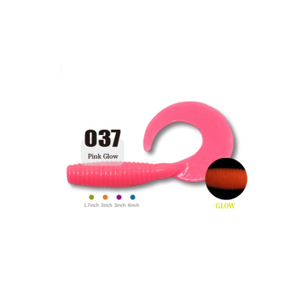 캣츠크로우 씨그럽 우럭웜 광어캐스팅 배스웜 037 핑크 글로우, 10cm(4인치) - 상세 이미지 2