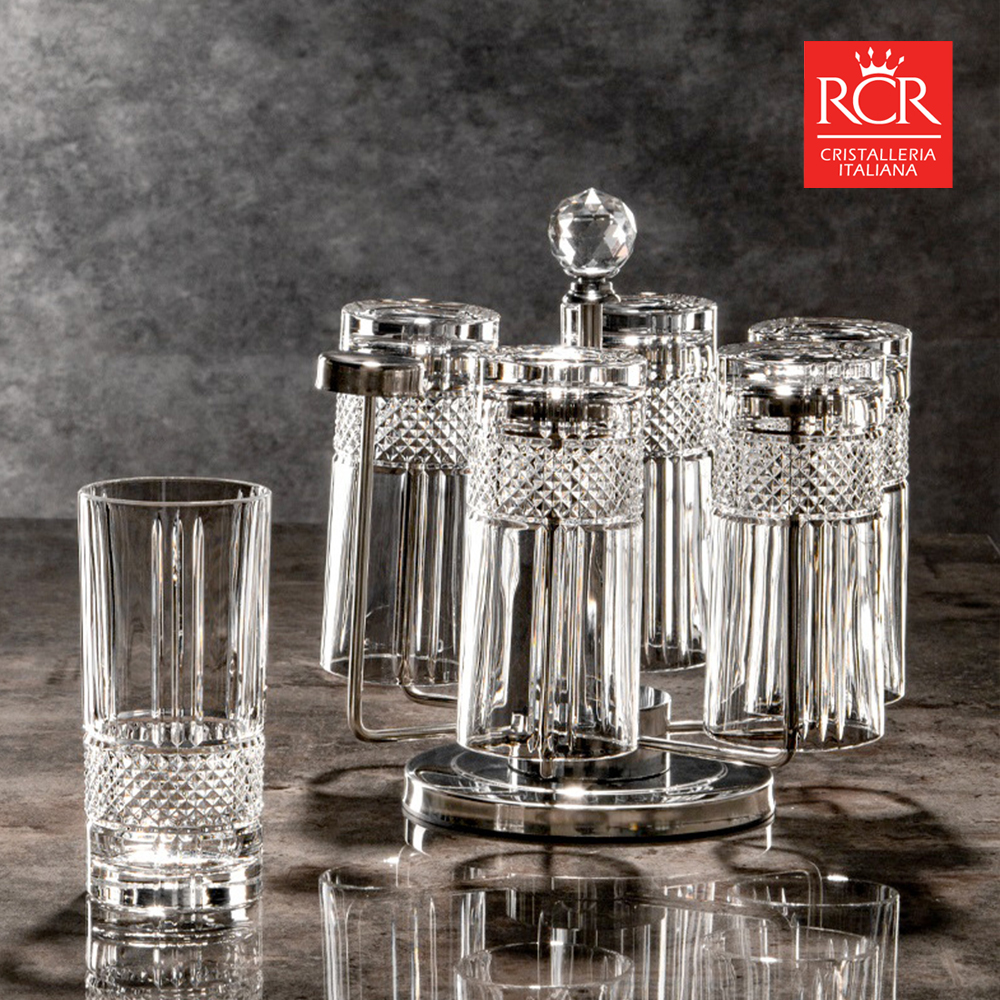 RCR 크리스탈 위스키잔 고급 술잔 선물세트 6P 370ml, 6개, 브릴란테 하이볼잔