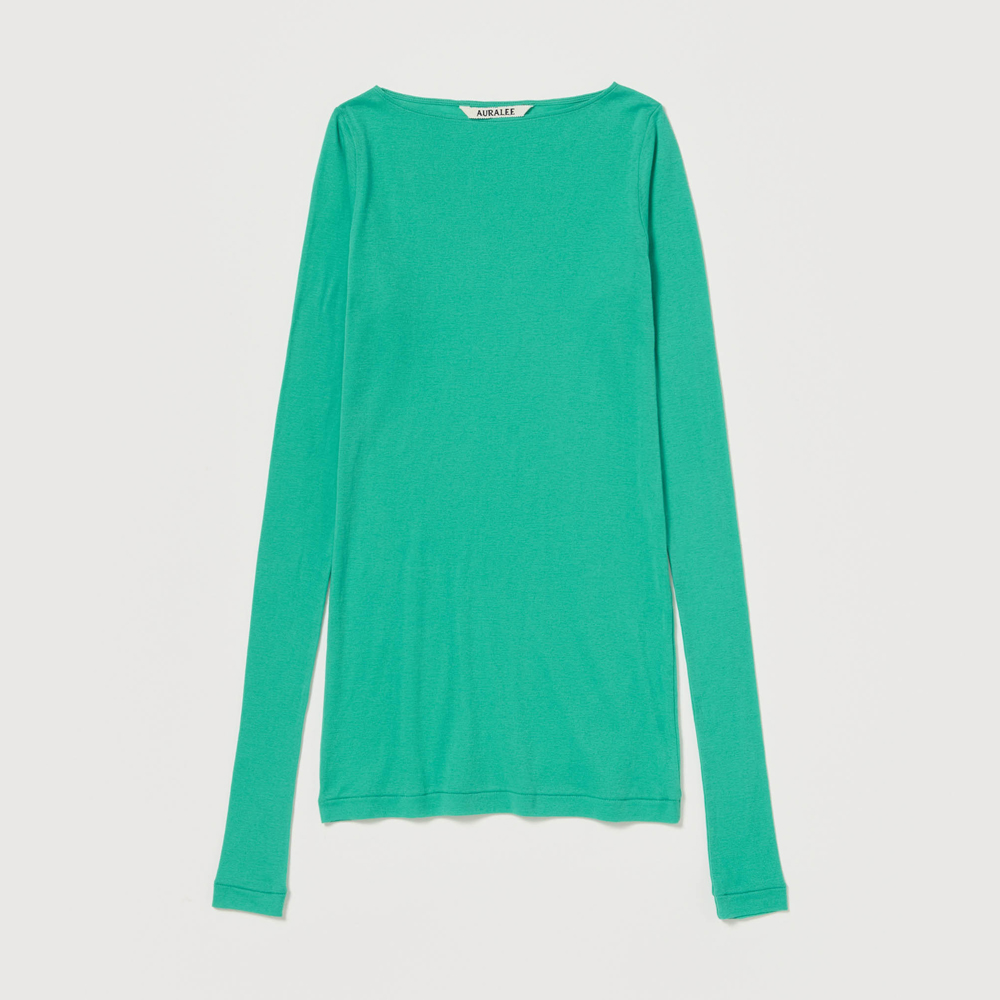 오라리 우먼즈 긴팔티 SUPER HIGH GAUGE SHEER RIB BOAT NECK L/S TEE - 상세 이미지 5