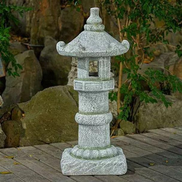 조경 돌탑 석등 담장 테라스 연못 조각상 가든 화단 돌램프 석정 정원석 스탠딩 태양광 랜턴 - 상세 이미지 4