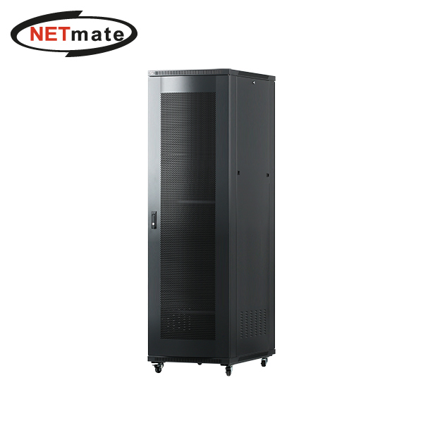 강원전자 넷메이트 타공문 서버랙(블랙) NM-S1800PD(BLACK)