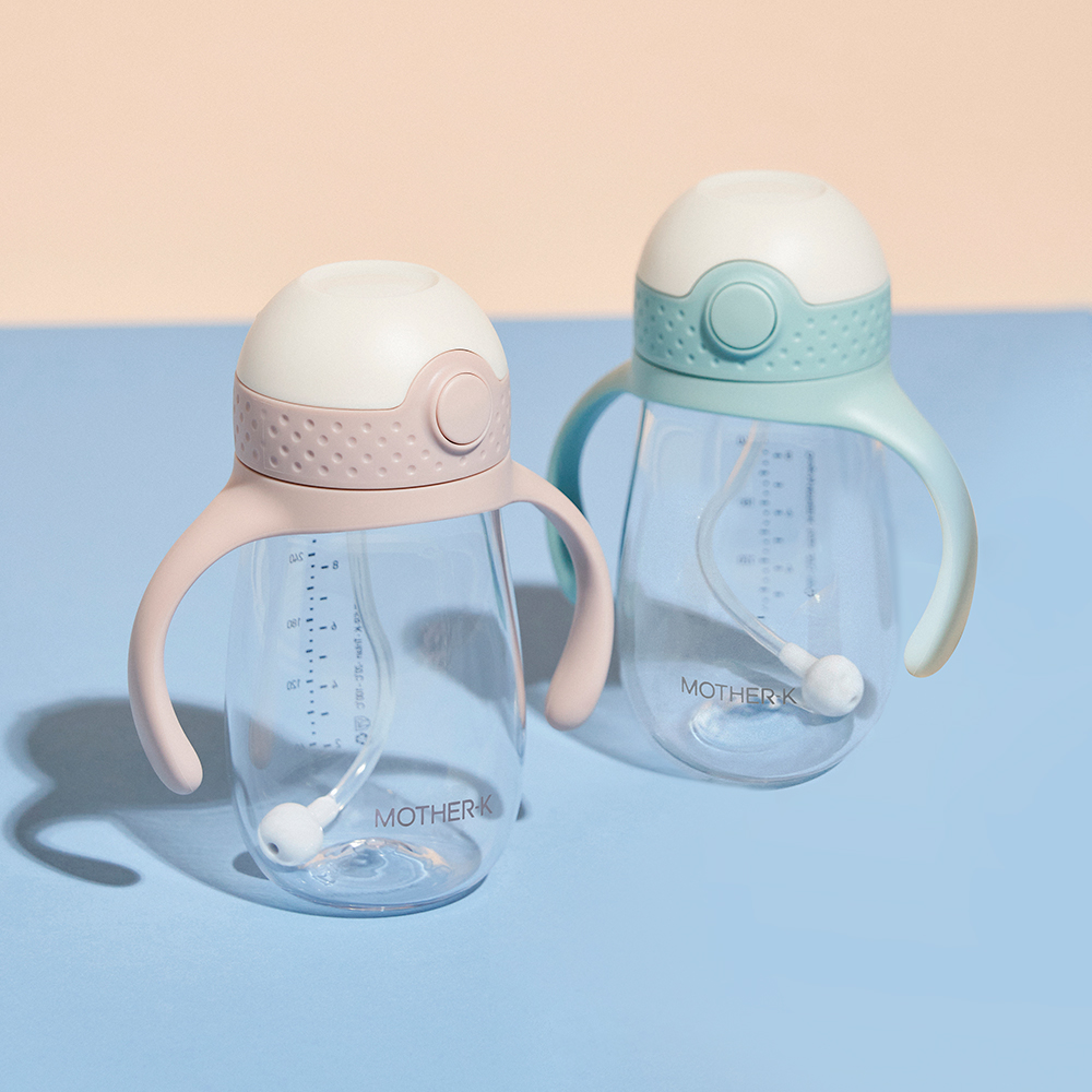 [5%적립/1+1] 마더케이 아기 빨대컵 허그 어린이집 물통 물병 210ml