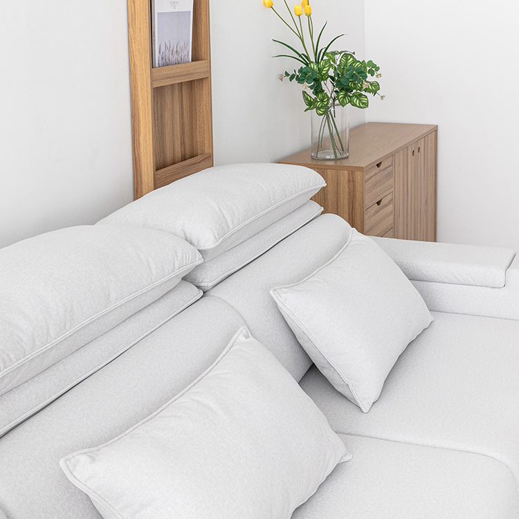 니스코 4인 전동 슬라이딩 패브릭 소파 B524 일반형 코모도 아이보리 1416.0224, 4인용