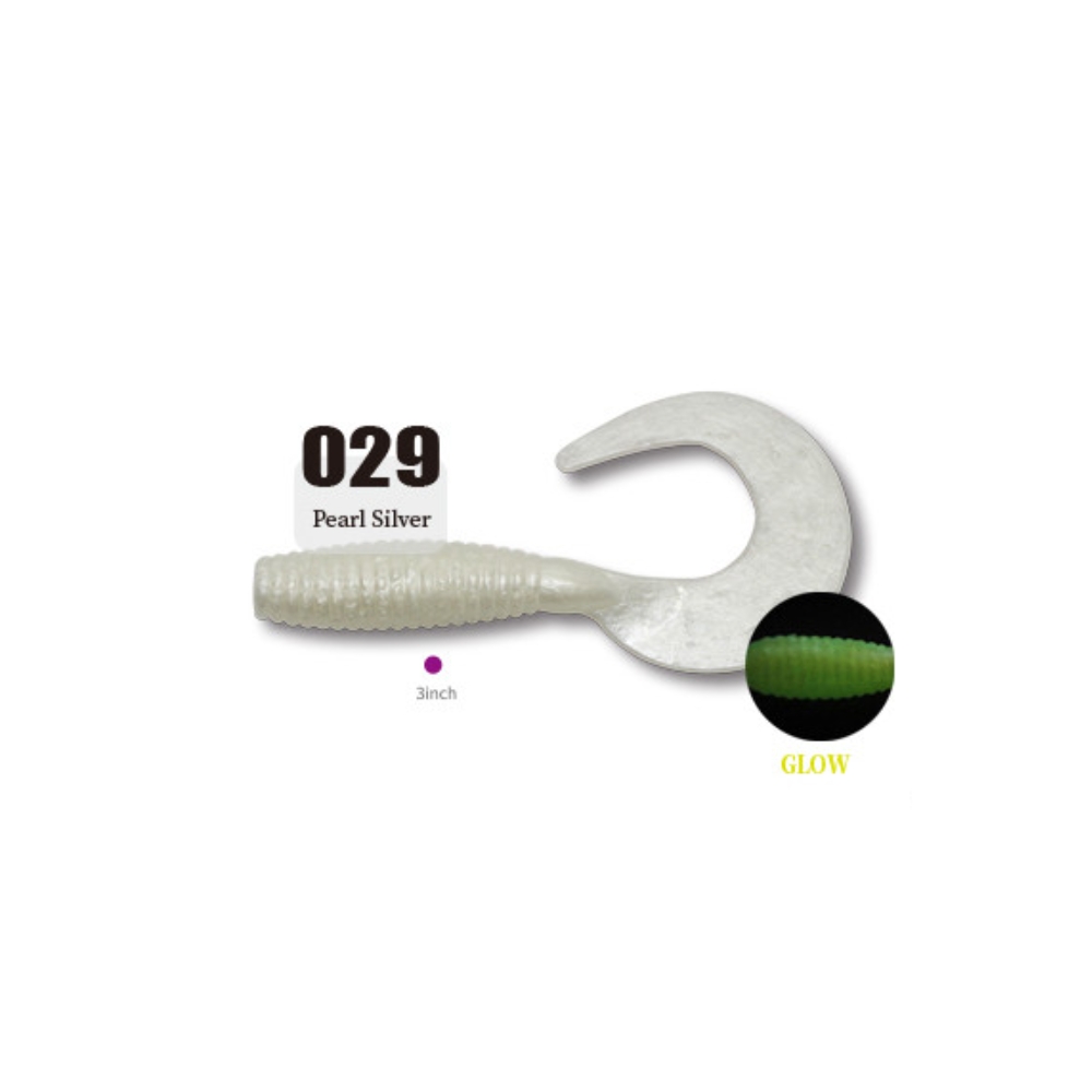 캣츠크로우 씨그럽 우럭웜 광어캐스팅 배스웜 029 펄 실버, 7.6cm(3인치) - 상세 이미지 2