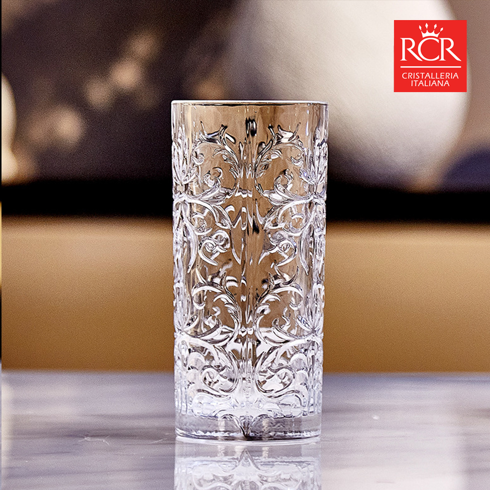 RCR 크리스탈 위스키잔 고급 술잔 선물세트 6P 370ml, 6개, 타투 하이볼잔