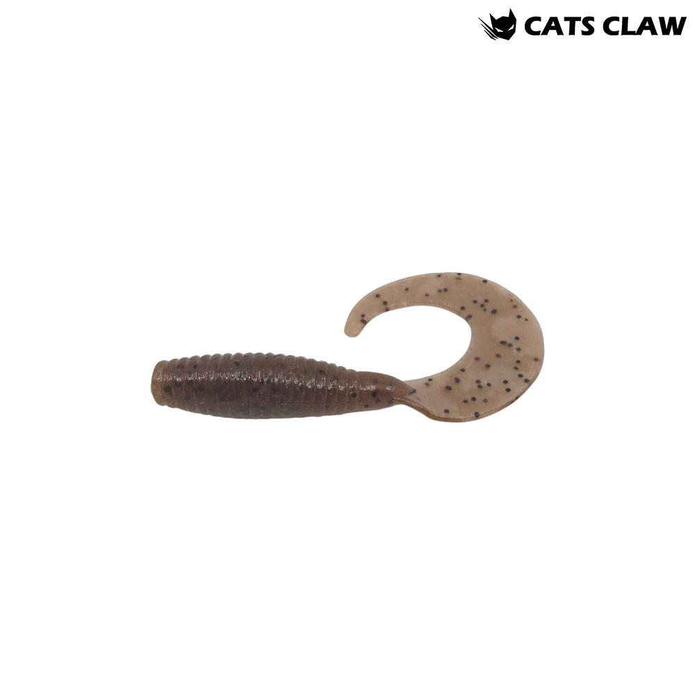 캣츠크로우 씨그럽 우럭웜 광어캐스팅 배스웜 017 브라운 블랙, 7.6cm(3인치) - 메인 이미지