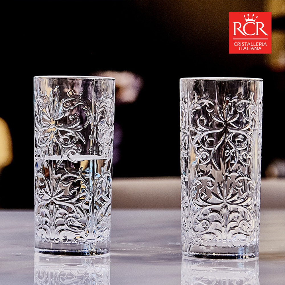 RCR 크리스탈 위스키잔 고급 술잔 선물세트 6P 370ml, 6개, 타투 하이볼잔