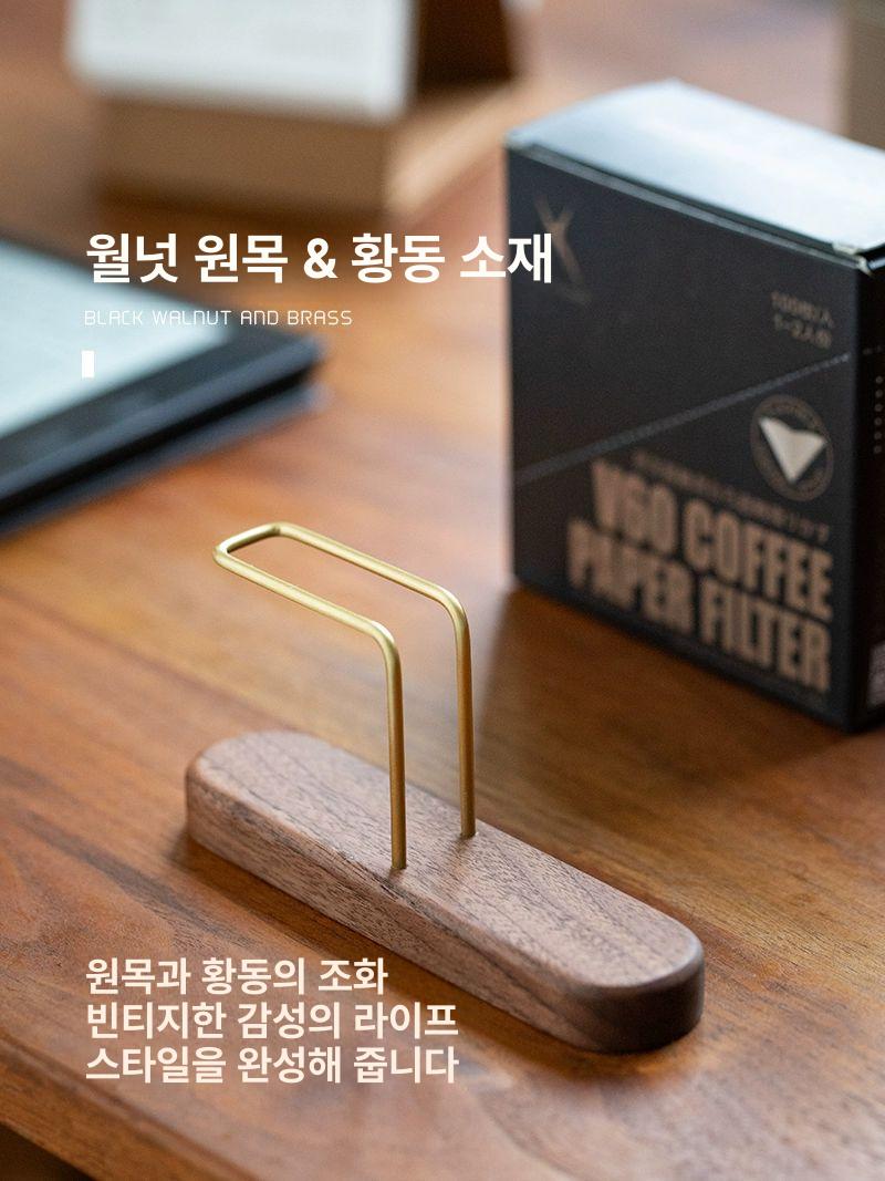 종이필터 커피 필터 카페 핸드드립 거름종이 드립 체리나무 필터 거치대+V02 100매 - 상세 이미지 2