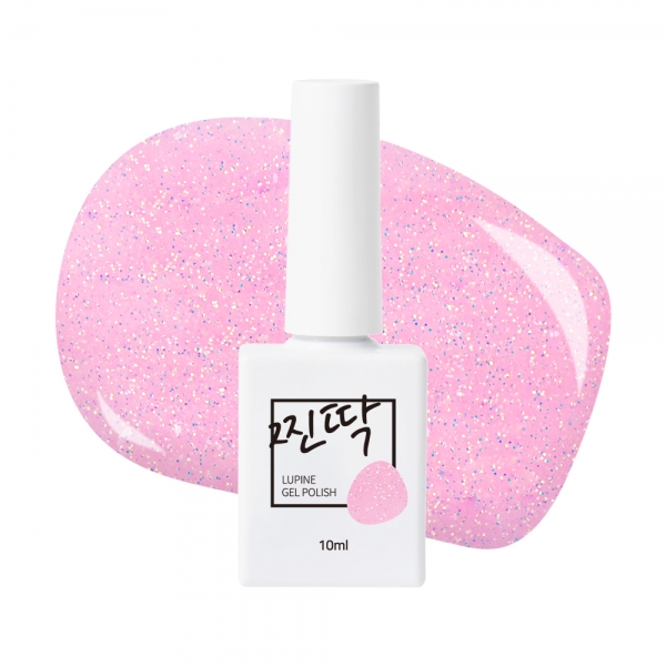 찐딱 컬러젤폴리쉬 10ml JJ124G (핑크퍼플 샴페인글리터) - 상품 이미지