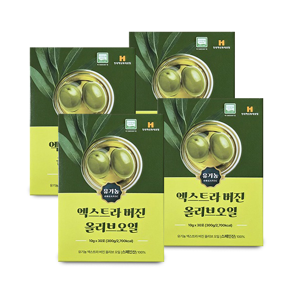 공복 올리브오일 올레오칸탈 아침 생식 올리브유 개별포장 산도0.2 30포, 4개 - 상품 이미지