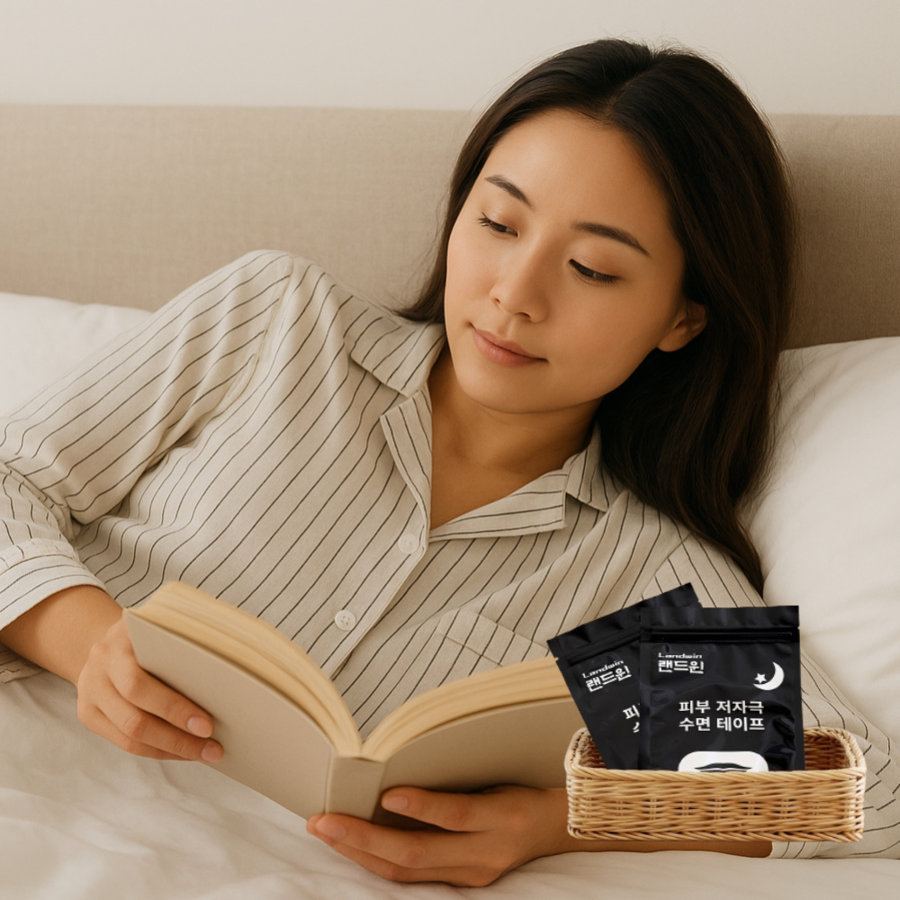 [딥슬립] 랜드윈 실리콘 입벌림 방지 밴드 수면 입막음 구강호흡 테이프 패치 입 스티커