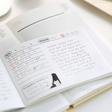 [고마음샵] 두들 데일리 미니 노트 다이어리 플래너 공책 수첩 일정관리 시간쪼개기 하루할일체크리스트 자기주도학습 스터디플래너